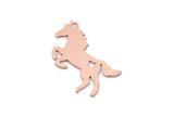 Copper Horse Charm, 6 Raw Copper Horse Charms With 1 Loop, For Jewelry Making (30x16x0.80mm) SMP2994