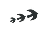 Black Bird Blank, 1 Set Oxidized Black Brass Bird Blanks, Bird Findings (20/30/40x0.60mm) SMP2379 SY0373 SY0407