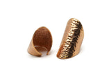 Rose Gold Gladiator Ring, Rose Gold Plated Brass Hammered Adjustable Gladiator Ring N0141 Q0302