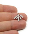 Leaf Charm, Raw Brass/Stainless Steel/Raw Copper Leaf Charms With 1 Loop, Findings (18x17mm) SMP3354