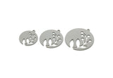 Steel Round Charm, Stainless Steel Branch Charm With 1 Loop, Steel Earring Charms, Steel Charms for Jewelry Making (20/25/30x0.80mm) SMP3094