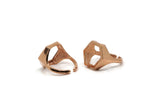 Rose Gold Hexagon Ring, Rose Gold Plated Adjustable Hexagon Rings N0062 Q229