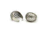 Silver Ring, Antique Silver Plated Brass Adjustable Rings N0081