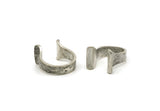 Silver Gothic Ring, Antique Silver Plated Brass Adjustable Gothic Rings N0408