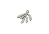 Steel Leaf Charm, Stainless Steel Leaf Charms With 1 Loop, Findings (14x13x0.80mm) A3891