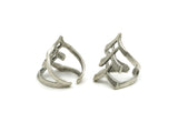 Silver Ring, Antique Silver Plated Brass Adjustable Rings N0031