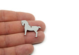 Steel Horse Charm, 8 Stainless Steel Horse Charms With 1 Hole, For Jewelry Making (26x30x0.80mm) SMP3098