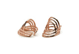 Rose Gold Ring, Rose Gold Plated Brass Adjustable Rings N0006 Q174