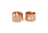Rose Gold Ring, Rose Gold Plated Brass Adjustable Chevron Rings A0883 Q0315
