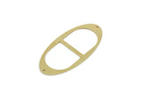 Brass Oval Charm, Raw Brass Oval Charms, Earring Charms, Geometric Findings (52x25x1mm) SMP3198