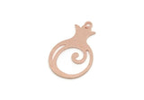 Copper Pomegranate Charm, Raw Copper Pomegranate Charms With 1 Loop, Charm Pendants, Findings (25x16x0.80mm) SMP3315