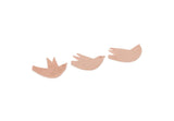 Copper Bird Charm, Raw Copper Bird Charms, Blanks, Findings, Custom Personalized Copper SMP3130