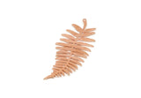Copper Leaf Charm, Raw Copper Branch Charms With 1 Loop, Charm Pendants (62x27x0.80mm) SMP3355