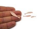 Copper Fish Charm, Raw Copper Fish Charms, Blanks, Findings SMP3090