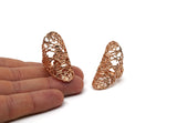 Rose Gold Ring, Rose Gold Plated Brass Adjustable Boho Ring N0143 Q0389