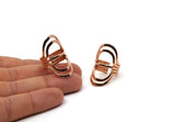 Rose Gold Wire Ring, Rose Gold Plated Brass Adjustable Boho Wire Ring N0145 Q0222