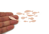 Copper Fish Charm, Raw Copper Fish Charms, Blanks, Findings SMP3091