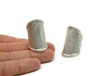 Silver Ring, Antique Silver Plated Brass Adjustable Ring N0369