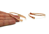 Rose Gold Cuff, Rose Gold Plated Brass Cuff, Bracelet Bangle Q0352