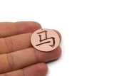 Copper Round Charm, 2 Raw Copper Year Of The Horse Charms With 1 Hole, For Jewelry Making (30x0.80mm) SMP2985