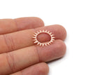 Copper Sun Charm, 6 Raw Copper Sun Charms, Rising Sun Charms, Findings (19x22x0.80mm) SMP2949