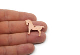 Copper Horse Charm, 4 Raw Copper Horse Charms With 1 Hole, For Jewelry Making (26x30x0.80mm) SMP3098