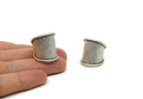 Silver Ring, Antique Silver Plated Brass Adjustable Ring N0399