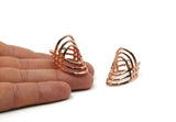 Rose Gold Ring, Rose Gold Plated Brass Adjustable Rings N0006 Q174