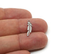 Steel Feather Charm, Stainless Steel Bird Feather Charms With 1 Loop, Pendants, Findings (20/30/40x0.80mm) SMP2500