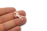Copper Horse Charm, 6 Raw Copper Horse Charms With 1 Loop, For Jewelry Making (30x16x0.80mm) SMP2994