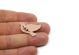 Copper Bird Blank, Raw Copper Pigeon Blanks, Olive Branch Findings (19/24/28.5x0.80mm) SMP3320