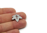 Steel Leaf Charm, Stainless Steel Leaf Charm With 1 Loop, Steel Earring Charms, Steel Charms for Jewelry Making (20/25/30x0.80mm) SMP3093