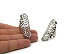 Silver Boho Ring, Silver Tone Adjustable Boho Rings N0142 H0322