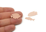 Copper Fish Charm, Raw Copper Fish Charms, Blanks, Findings, Custom Personalized Copper SMP3129