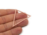 Copper Triangle Charm, Raw Copper Triangle Charms, Earring Findings, For Jewelry Making (20/28/35/42.5/50x0.80mm) SMP2880