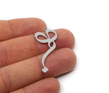 Steel Charm, Stainless Steel Motif Charms With 1 Loop, Earring Charms, Pendant Charms (40/30x0.80mm) SMP3014