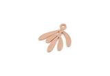 Copper Leaf Charm, Raw Copper Leaf Charms With 1 Loop, Findings (14x13x0.80mm) A3891