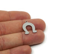 Steel Horseshoe Charm, Stainless Steel Horseshoe Charms With 1 Loop, Pendant Findings, Parts Of Jewelry (20/25/30x0.80mm) SMP3097