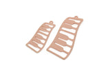 Copper Irregular Charm, Raw Copper Irregular Shaped Charms With 1 Loop, Findings (28/38x0.80mm) SMP3092