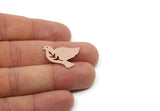 Copper Bird Blank, Raw Copper Pigeon Blanks, Olive Branch Findings (19/24/28.5x0.80mm) SMP3320