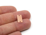 Copper Customized Bar, Raw Copper Rectangle Stamping Blank Charms With 2 Holes (15/20/25/30/35/40x8x0.80mm) SMP2887