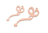 Copper Charm, Raw Copper Motif Charms With 1 Loop, Earring Charms, Pendant Charms (40/30x0.80mm) SMP3014