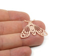 Butterfly Charm, Raw Brass/Stainless Steel/Raw Copper Butterfly Charms With 1 Loop, Findings (27x35mm) SMP3347
