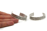 Adjustable Bangle Bracelet, Antique Silver Plated Brass Hammered Bracelet, Bracelet Bangle (148x13x1.50mm) BRC121
