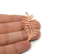 Leaf Charm, Raw Brass/Stainless Steel/Raw Copper Branch Charms With 1 Loop, Charm Pendants, Findings (62x27mm) SMP3355