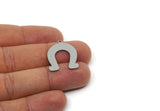 Steel Horseshoe Charm, Stainless Steel Horseshoe Charms With 1 Loop, Pendant Findings, Parts Of Jewelry (20/25/30x0.80mm) SMP3097
