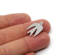 Steel Bird Charm, Stainless Steel Bird Charms, Charm Pendants, Earring Findings (19/24/29x0.80mm) SMP2942