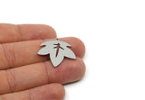 Steel Leaf Charm, Stainless Steel Leaf Charm With 1 Loop, Steel Earring Charms, Steel Charms for Jewelry Making (20/25/30x0.80mm) SMP3093