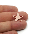 Copper Flower Charm, Raw Copper Flower Charms, Charm Pendants, Earring Findings (19/14x0.80mm) SMP3300