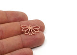 Copper Flower Charm, Raw Copper Flower Charms With 1 Loop, Charm Pendants, Earring Findings (15/22x0.80mm) SMP2863